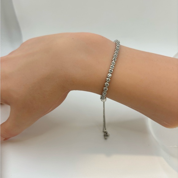 Elegant Sterling Silver & Authentic Diamond  Bracelet! 
BUY 2 GET 1 FREE!! - Picture 4 of 4